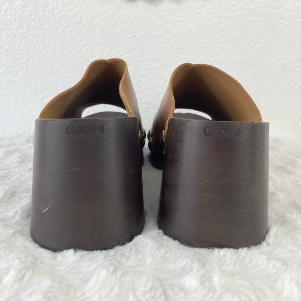 Ganni Stud detail open toe Women's Clogs sandals - Picture 6 of 9
